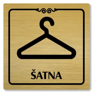 Šatna, 100x100mm, zlatá, Texas